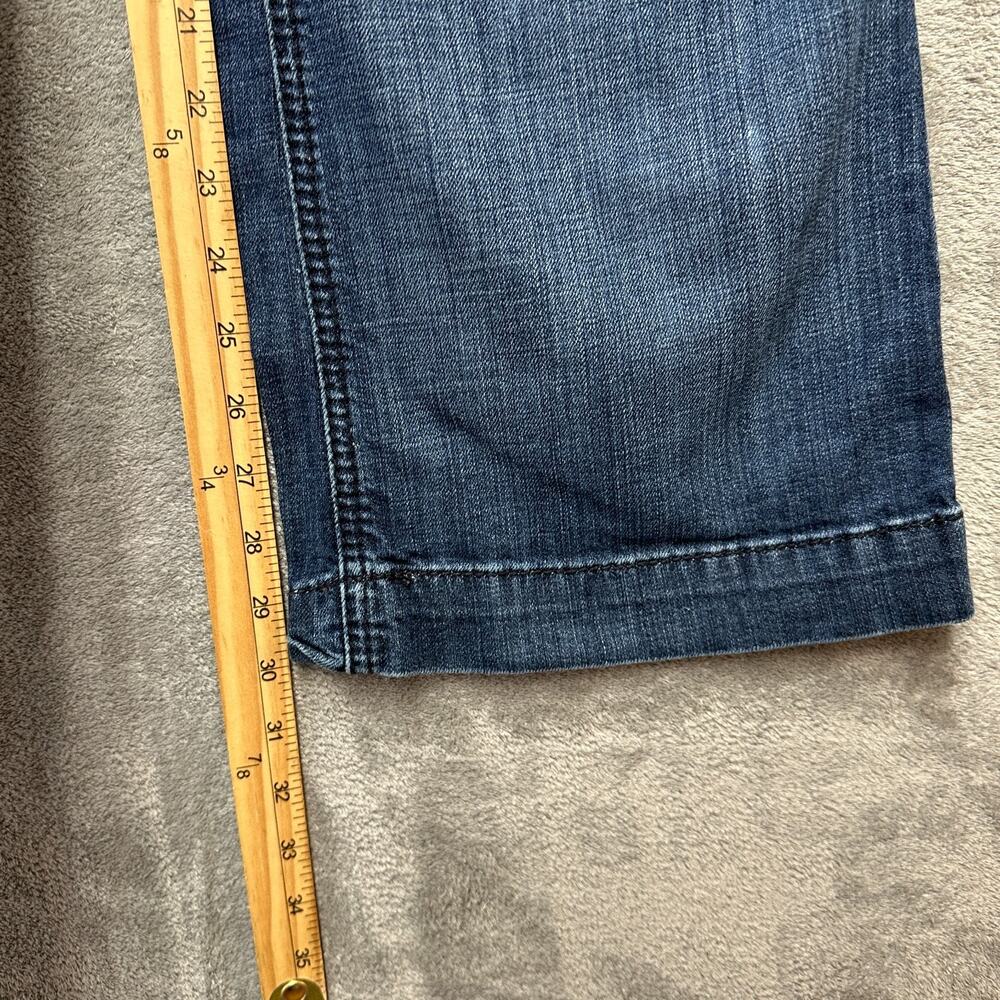 Ariat Denim Trouser Y2K Jeans Flared Womens 27S 27x30 Dark Wash Mid Rise EUC - Picture 4 of 9
